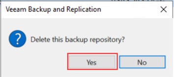 วิธีลบ Backup Repository ออกจาก Veeam