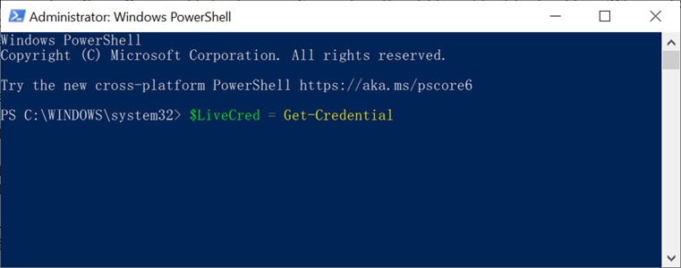 วิธี PowerShell เข้า Microsoft Exchange Online