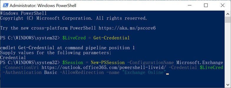 วิธี PowerShell เข้า Microsoft Exchange Online