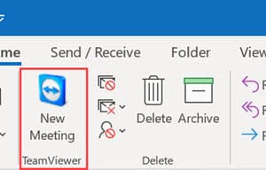 วิธีปิด TeamViewer Meeting Add-In ใน Outlook