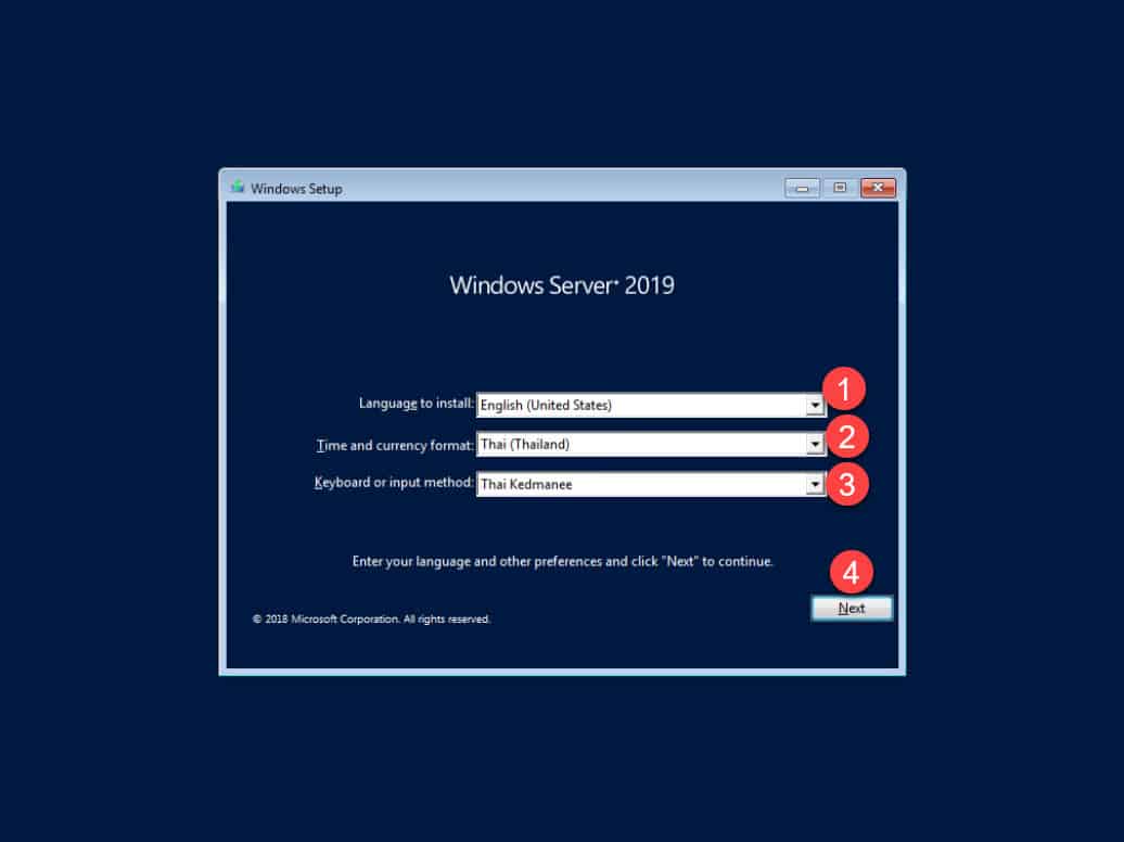 วิธีติดตั้ง Windows Server 2019 Datacenter