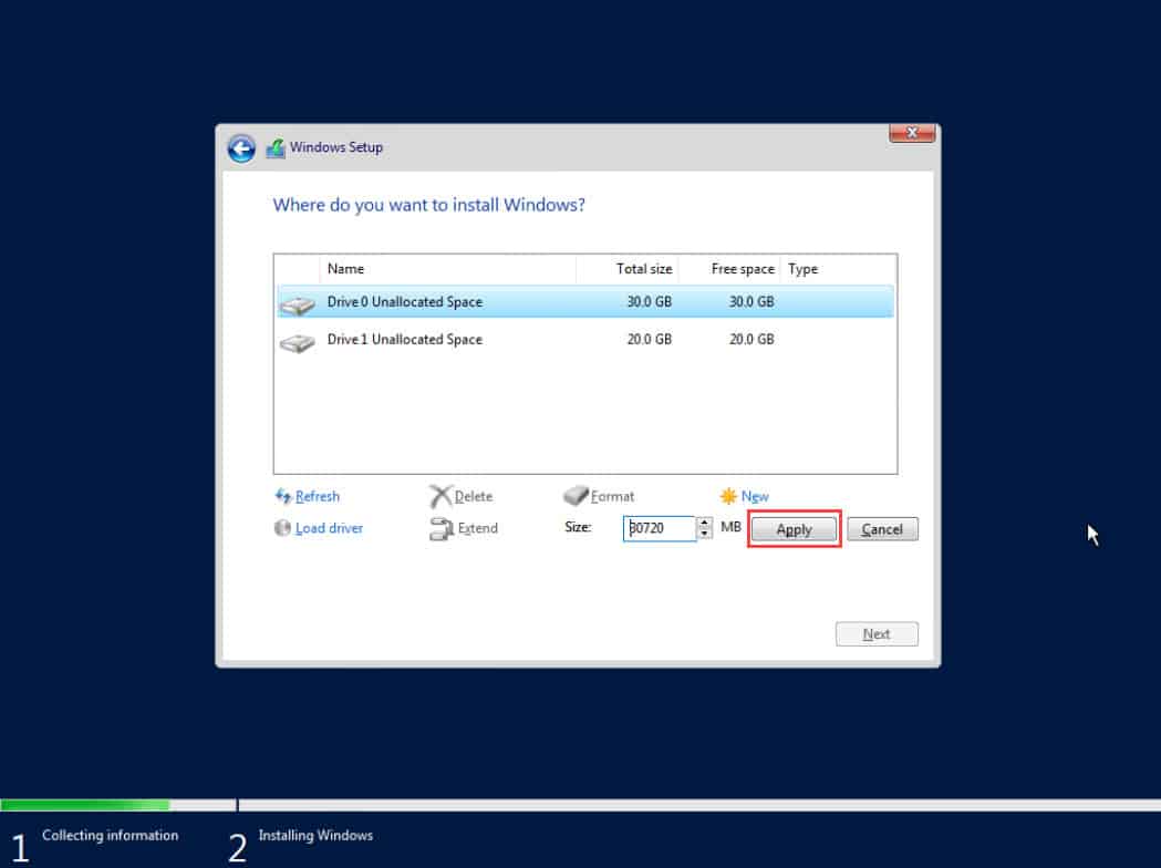 วิธีติดตั้ง Windows Server 2019 Datacenter