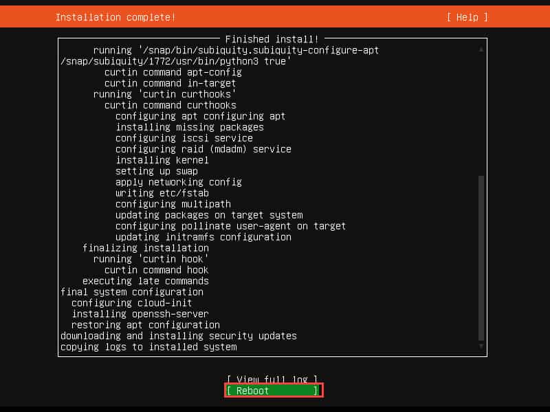 วิธีติดตั้ง Ubuntu Server 20.04 LTS