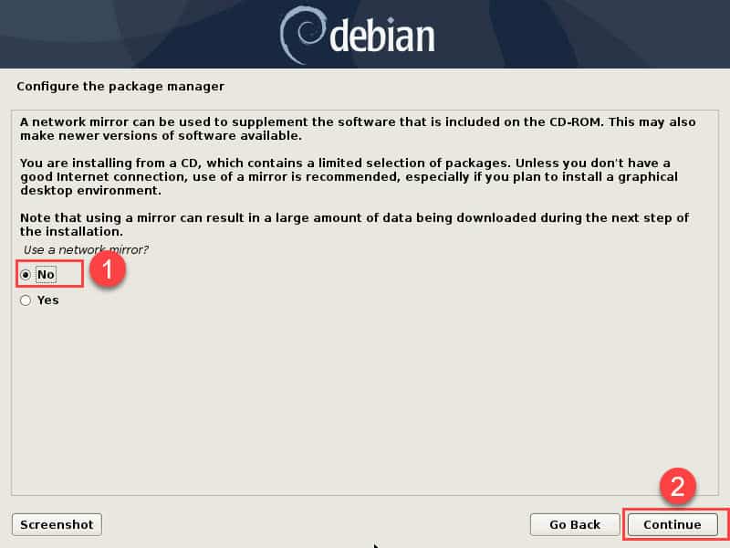 วิธีติดตั้ง Debian 10 แบบ Graphical install (GUI)