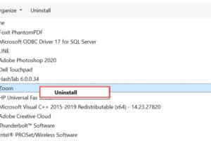 วิธีถอนการติดตั้งโปรแกรม Zoom บน Windows