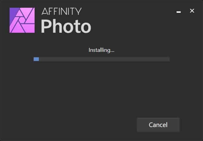 วิธีติดตั้งโปรแกรม Affinity Photo