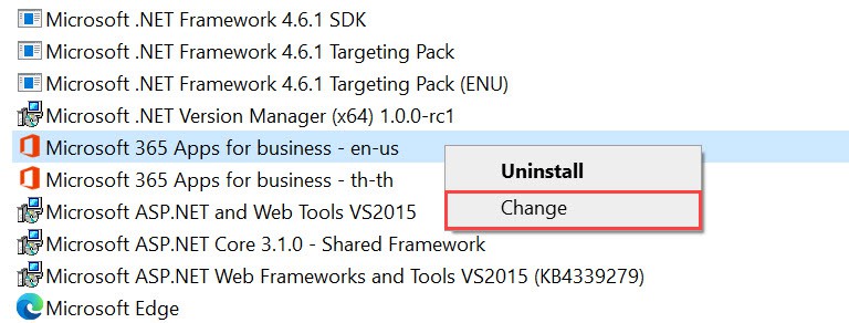 วิธีแก้ไข Microsoft 365 (Word, Excel, PowerPoint, Outlook) Application Error 0xc0000142