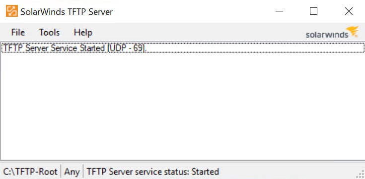 ดาวน์โหลดโปรแกรม SolarWinds TFTP Server