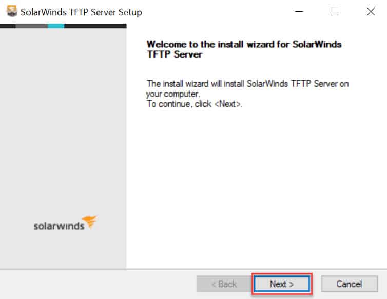 วิธีติดตั้ง SolarWinds TFTP Server 