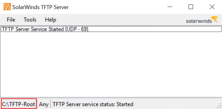 วิธีติดตั้ง SolarWinds TFTP Server 