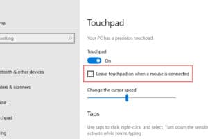 วิธีปิดทัชแพด (Touchpad) เมื่อโน๊ตบุ๊คเชื่อมต่อเมาส์ Windows 10
