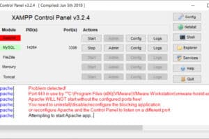 XAMPP ไม่สามารถ Start Apache ได้ เนื่องจาก VMware Workstation