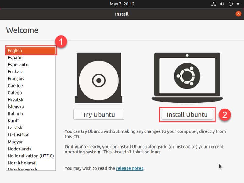 วิธีติดตั้ง Ubuntu Desktop 20.04 LTS