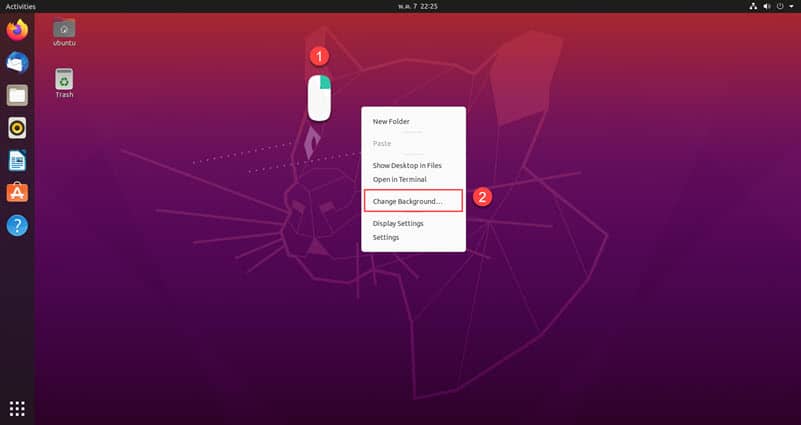 วิธีเปลี่ยน Background หน้าจอ Ubuntu Desktop 20.04 LTS 