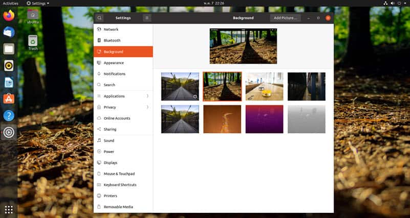 วิธีเปลี่ยน Background หน้าจอ Ubuntu Desktop 20.04 LTS