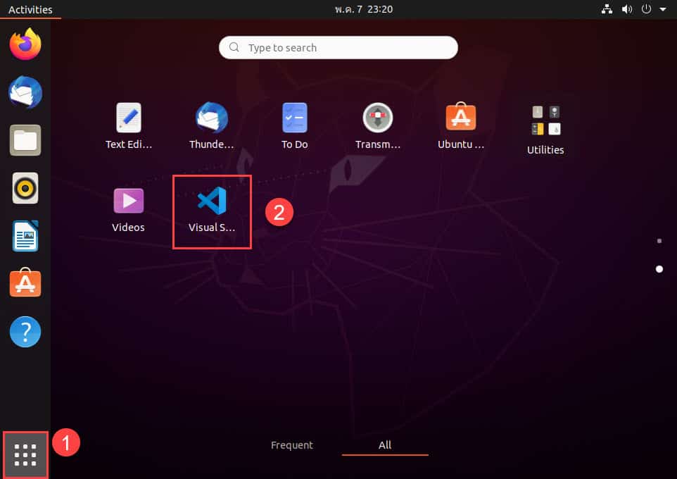 วิธีติดตั้ง Visual Studio Code บน Ubuntu Desktop 20.04 LTS