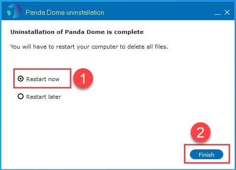 วิธีถอนการติดตั้ง Panda Free Antivirus 2021 (Panda Dome)