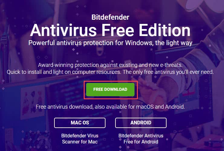 วิธีติดตั้ง Bitdefender Antivirus Free Edition