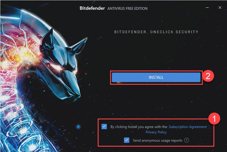 วิธีติดตั้ง Bitdefender Antivirus Free Edition