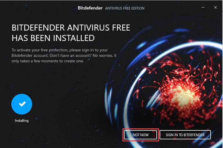 วิธีติดตั้ง Bitdefender Antivirus Free Edition