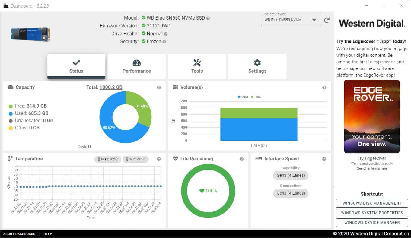 วิธีติดตั้งโปรแกรม Western Digital Dashboard