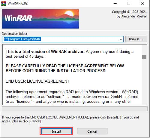 วิธีติดตั้งโปรแกรม Winrar – Admin As A Service