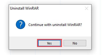 วิธีถอนการติดตั้งโปรแกรม WinRAR