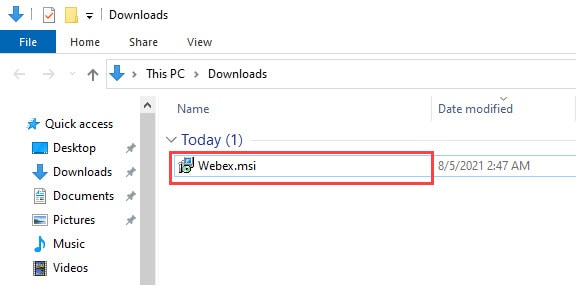 วิธีติดตั้งโปรแกรม Webex by Cisco บน Windows