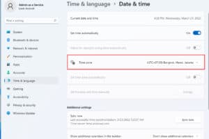 วิธีตั้งค่า Time zone ของ Windows 11