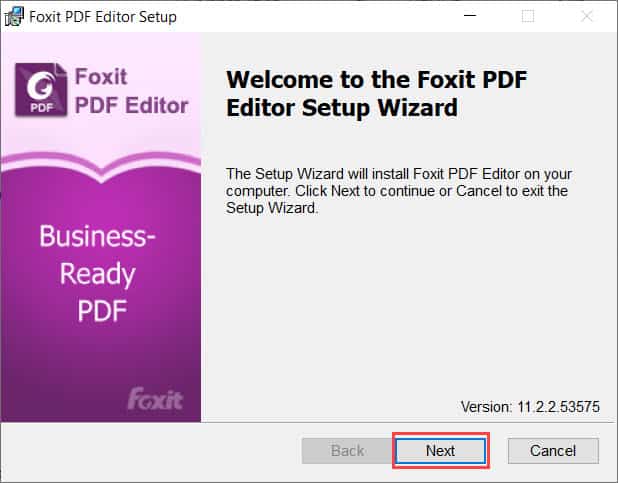 วิธีติดตั้งโปรแกรม Foxit PDF Editor 11