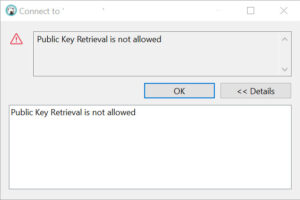 วิธีแก้ไขโปรแกรม DBeaver แจ้งเตือน Public Key Retrieval is not allowed สำหรับ MySQL