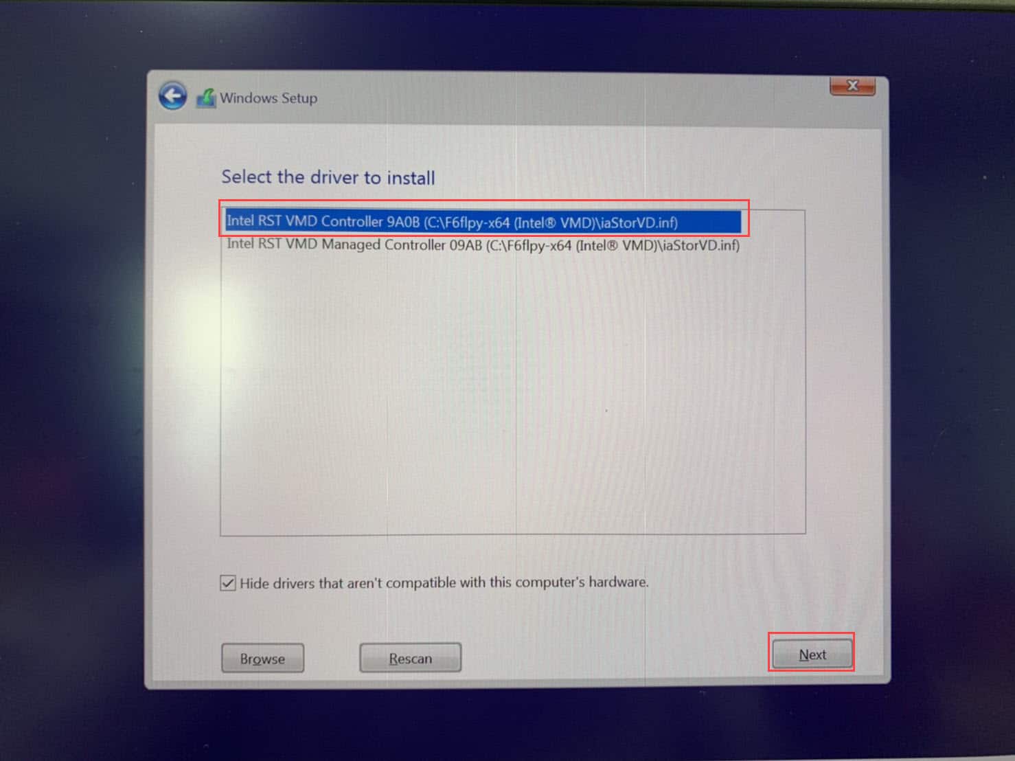 วิธีแก้ไขการติดตั้ง Windows แล้วไม่เจอฮาร์ดดิสก์ We couldn’t find any drives. To get a storage driver, click Load driver.