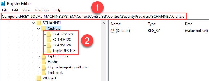 วิธีการแก้ไข SSL Medium Strength Cipher Suites Supported (SWEET32) สำหรับ Windows