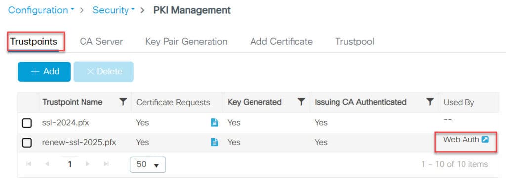 วิธีเปลี่ยน SSL Web Auth ใน Cisco Catalyst 9800-CL Wireless Controller